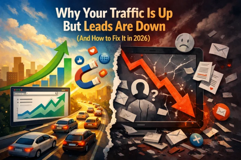 Why Your Traffic Is Up But Leads Are Down (And How to Fix It in 2026)