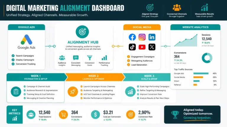 The 3-Week Fix: How to Align Your Google Ads, Social Media, and Website for Maximum ROI